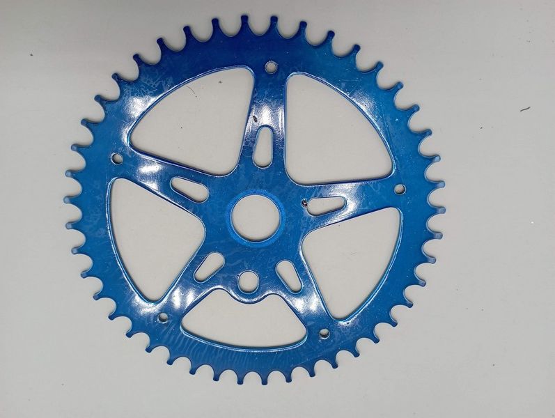 Couronne de BMX 44 dents en acier (couleur bleue) monobloc
