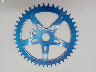 Couronne de BMX 44 dents en acier (couleur bleue) monobloc