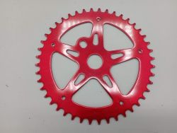 Couronne de BMX 44 dents en acier (couleur rouge) monobloc