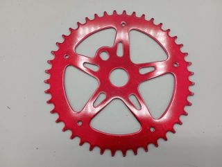 Couronne de BMX 44 dents en acier (couleur rouge) monobloc