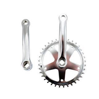 Crankset in chromed steel 36 teeth 127 mm 20"