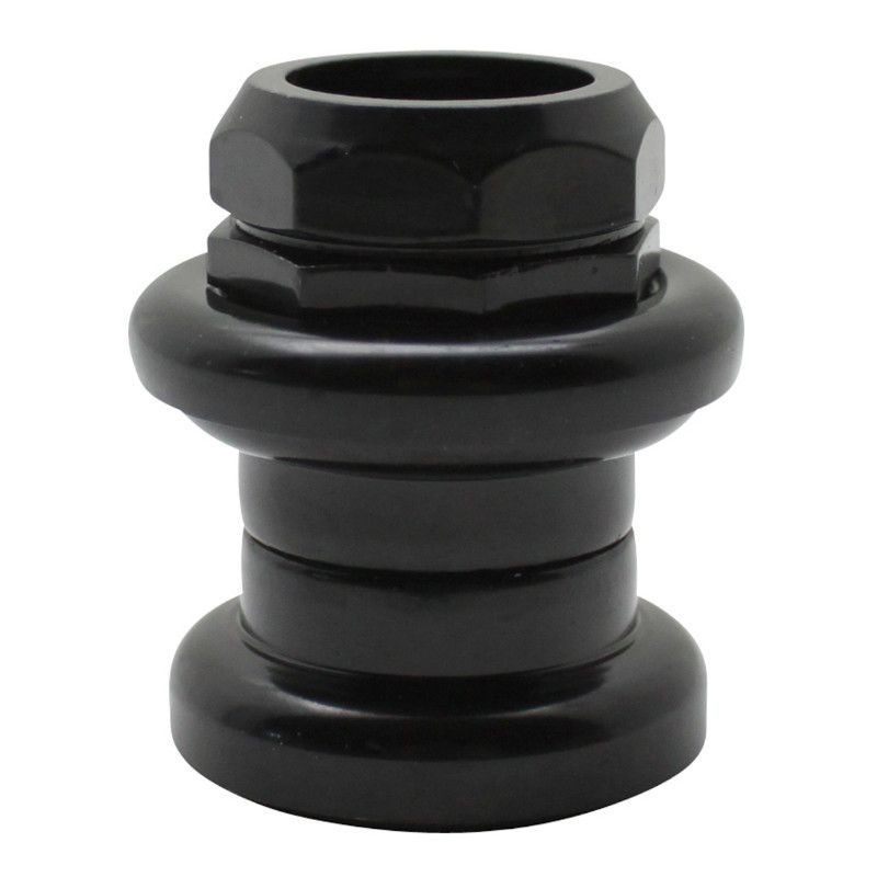 Threaded headset in chromed steel black 1 inch - 1" (25,4mm)  BSA BSC