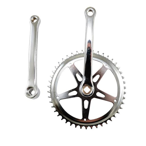 Crankset in chromed steel 42 teeth 170 mm