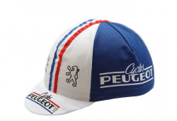 Cap of Peugeot cycling team blu white red