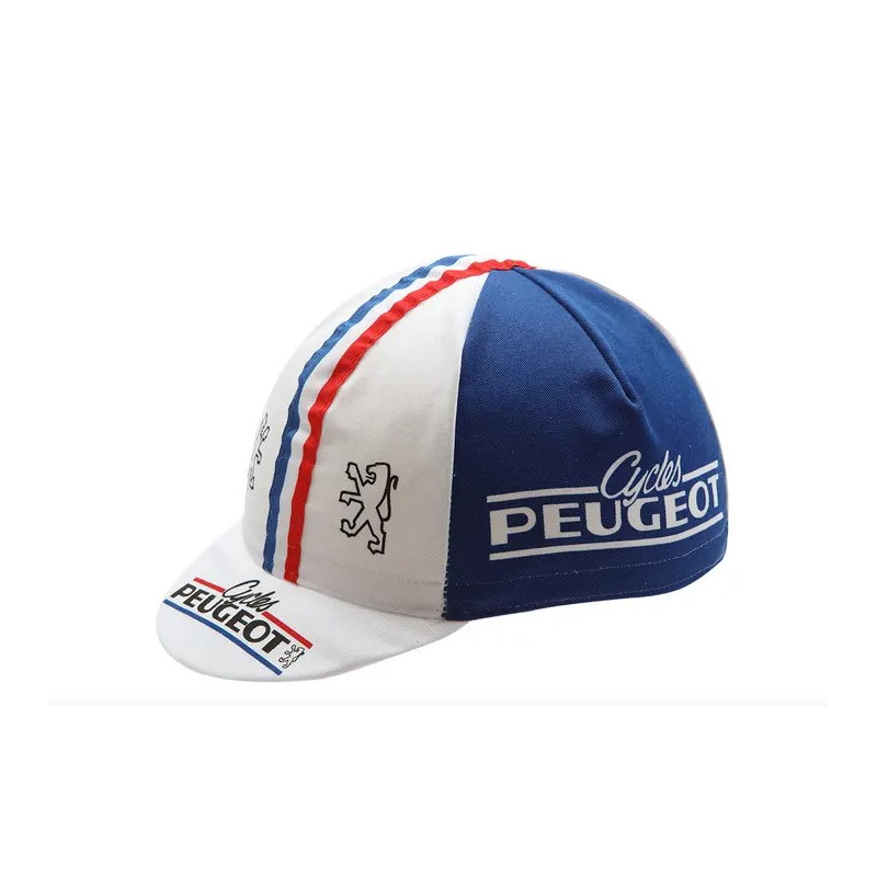 Cap of Peugeot cycling team blu white red