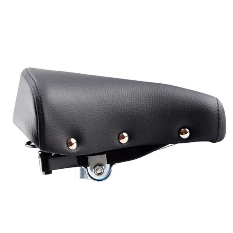 Selle Vintage Marron Simili Cuir – Triple Ressort, Pince Incluse – Pour Vélo De Ville, Voyage, Vintage – 26 X 21 Cm, 880 G