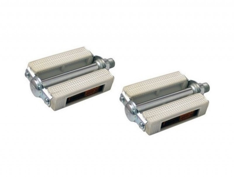 Pair of pedals white (right and left) thread: 9/16 "- BSC
