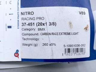 Mitas - Tubeless BMX tyre 20 x 1 3/8" ERTRO 37-451