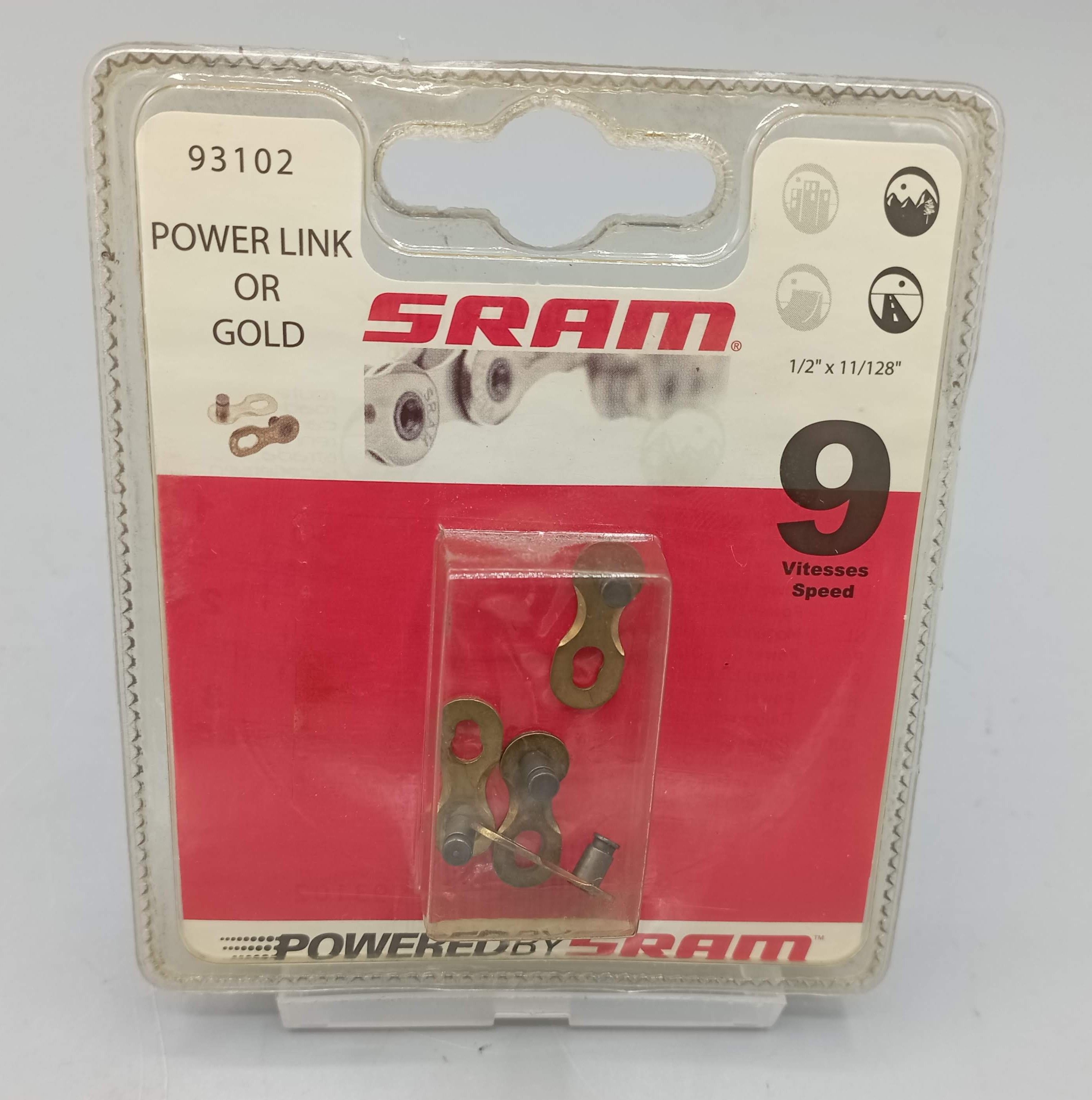 SRAM - 2 gold coloured 9 speed quick releases