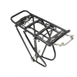 Porte bagage arrière noir aluminium 28" 26" et 24" avec pince