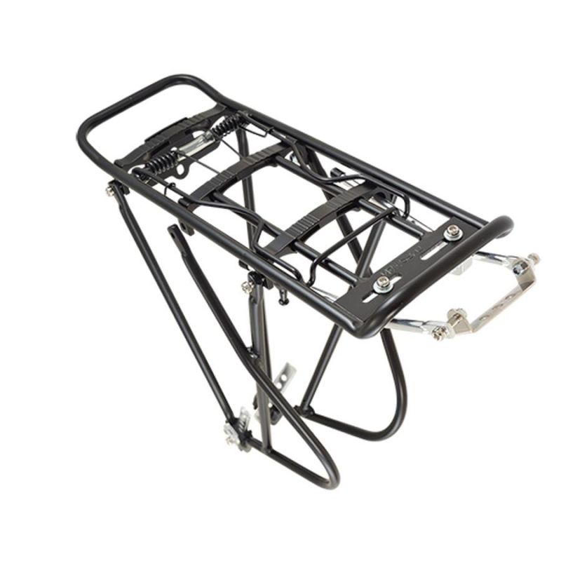 Porte bagage arrière noir aluminium 28" 26" et 24" avec pince