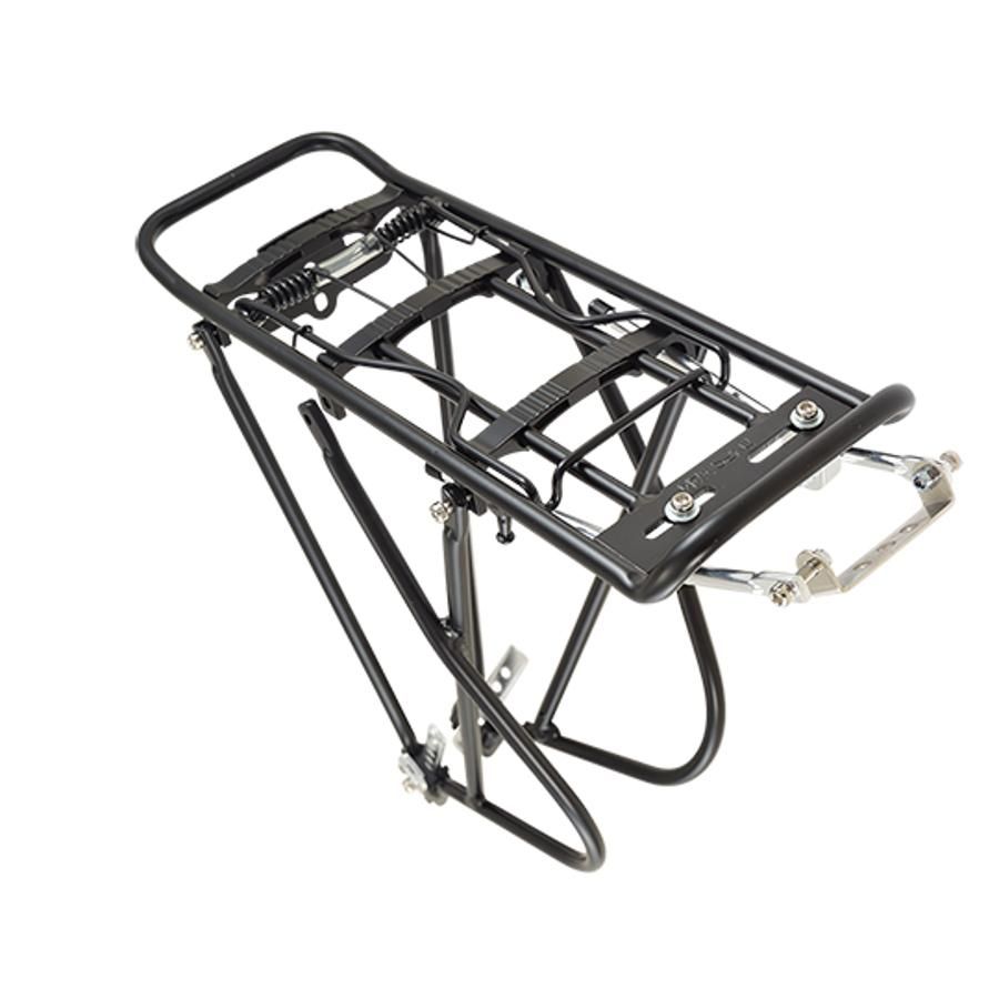 Black aluminium rear luggage rack 28‘ 26’ and 24’ with clip