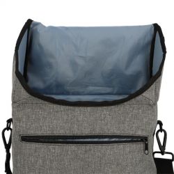 Grey 17-litre polyester bike carrier bag