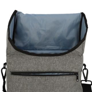 Grey 17-litre polyester bike carrier bag