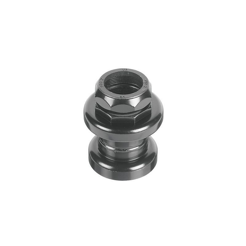 Jeu de direction noir en acier 1 1/8" vtt vtc avec filetage