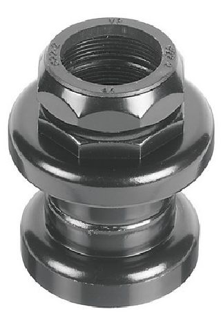 Black steel headset 1 1/8" mountain bike threaded