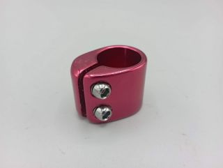 Collier de tige de selle ø 25.6 mm aluminium BMX produit neuf couleur rouge métallique