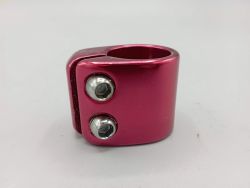 Collier de tige de selle ø 25.6 mm aluminium BMX VTT VTC produit neuf couleur rouge métallique  vélo vintage rétro