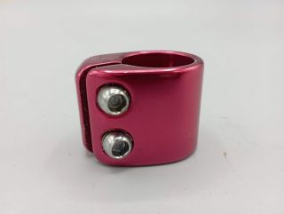 Collier de tige de selle ø 25.6 mm aluminium BMX VTT VTC produit neuf couleur rouge métallique  vélo vintage rétro