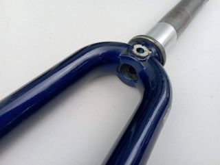 Blue 700c trek aluminum fork Ø22 - 1990s