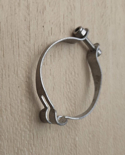 Collier ø 34,9 mm en inox pour gaine de câble