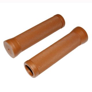 Brown handles for vintage bicycles, ø 22 mm - L.120 mm