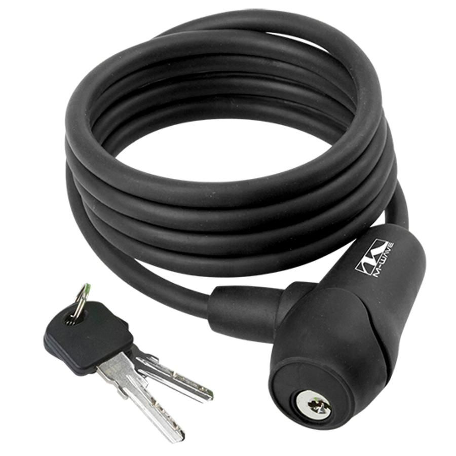 Spiral bicycle lock with key, 150 cm