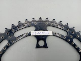 plateau Stronglight 105 bis noir  -  BCD 122 - 52 dents - 5 trous - Plateau noir perforé