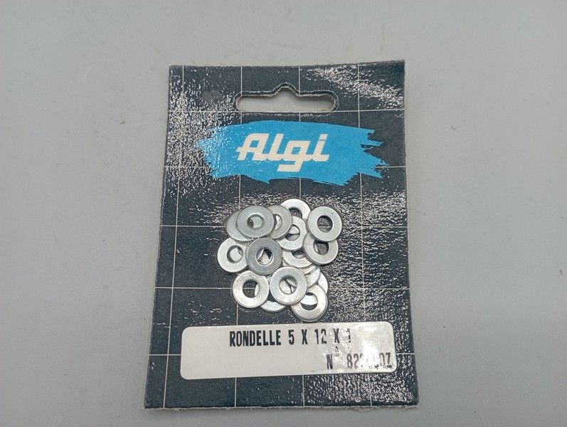 Algi - 20 steel washers 5 x 12 x 1 made in France