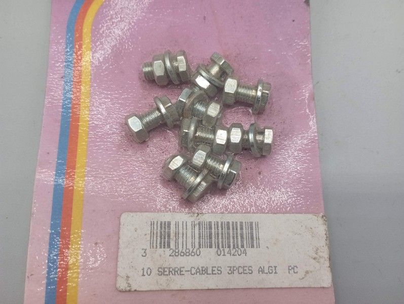 Algi - 9 x 16 mm cable clamps for brakes, mopeds and bicycles.