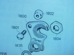 Huret - Patte de fixation pour dérailleur n° 1800 Svelto Allvit...