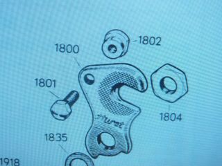 Huret - Patte de fixation pour dérailleur n° 1800 Svelto Allvit...