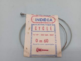 Indeca 0.60 front bicycle brake cable, made in France in the 1960s and 1970s