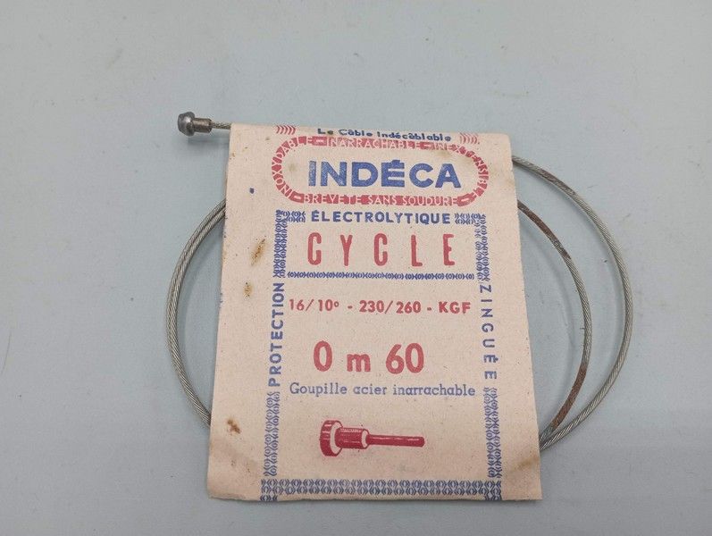 Indéca - 0.60 m brake cable for vintage bicycles