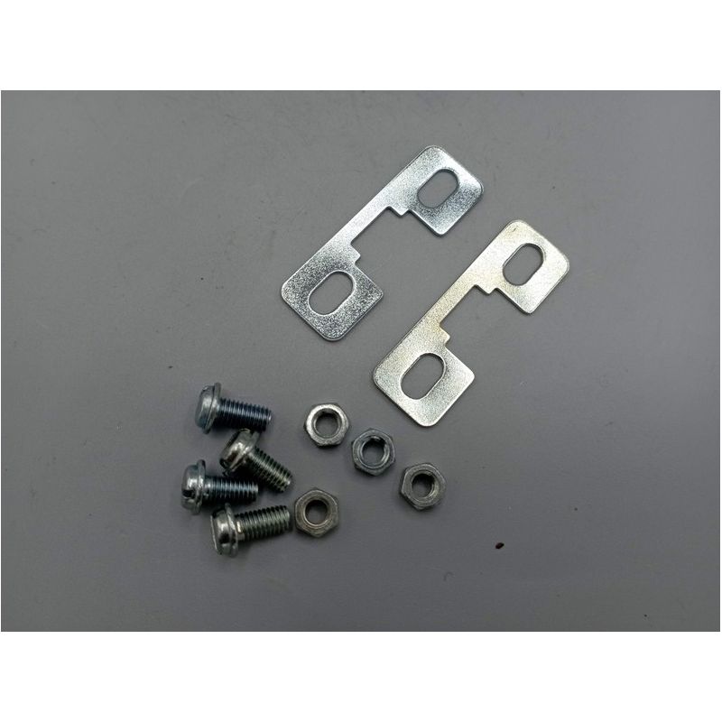 Plate and screws for vintage bicycle steel toe clip spacer