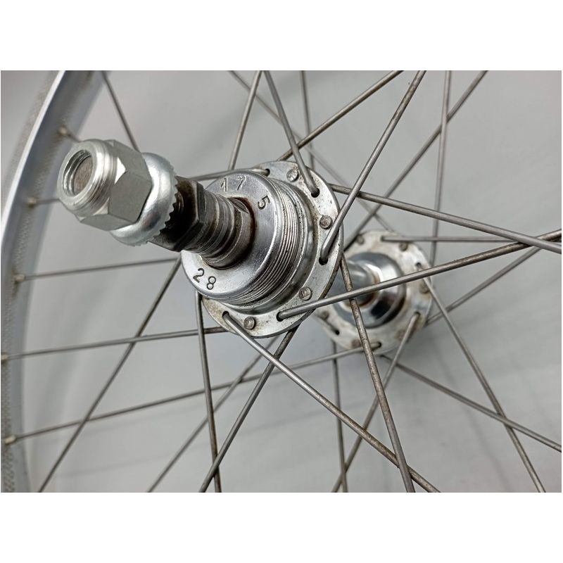 Roue arrière RFG 450A en acier chromé axe de 9,5 mm