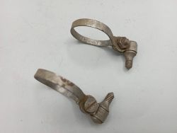 2 colliers de fixation de pompe à vélo avant 1945