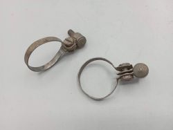 2 colliers de fixation de pompe à vélo avant 1945
