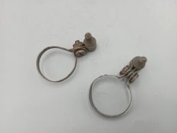 2 colliers de fixation de pompe à vélo avant 1945