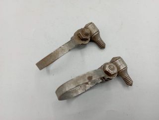 2 colliers de fixation de pompe à vélo avant 1945