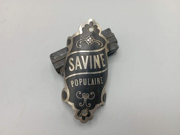 Manufacturer's plate: Cycles Savine