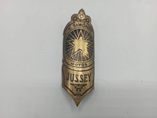 plaque vélo v simonot jussey émaillée cadre marque constructeur vintage rétro ancien
