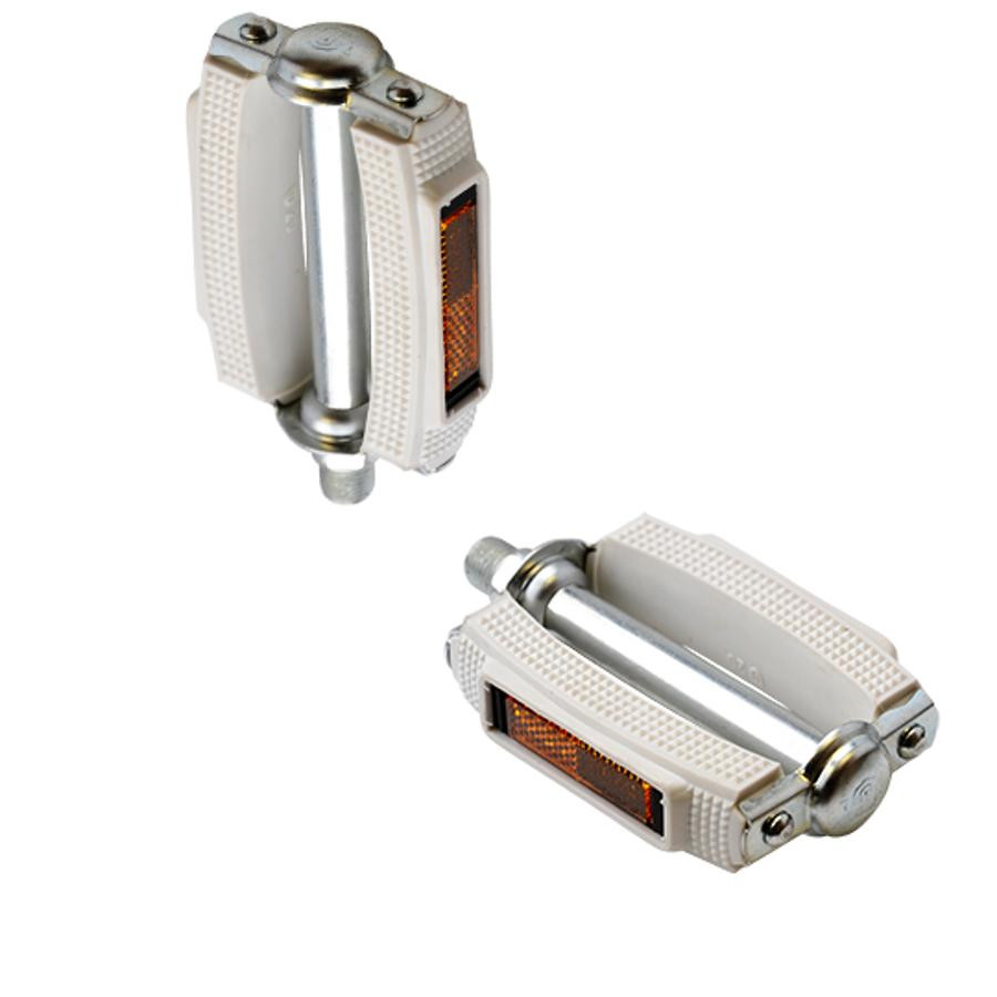 Pédales blanches vélo de ville 9/16"x20tpi BSC - BSA