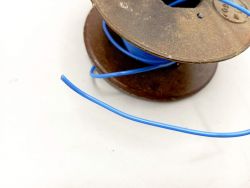 Old stock! - Blue electric wire, 2 m, ø 5/10, for bicycle lighting.