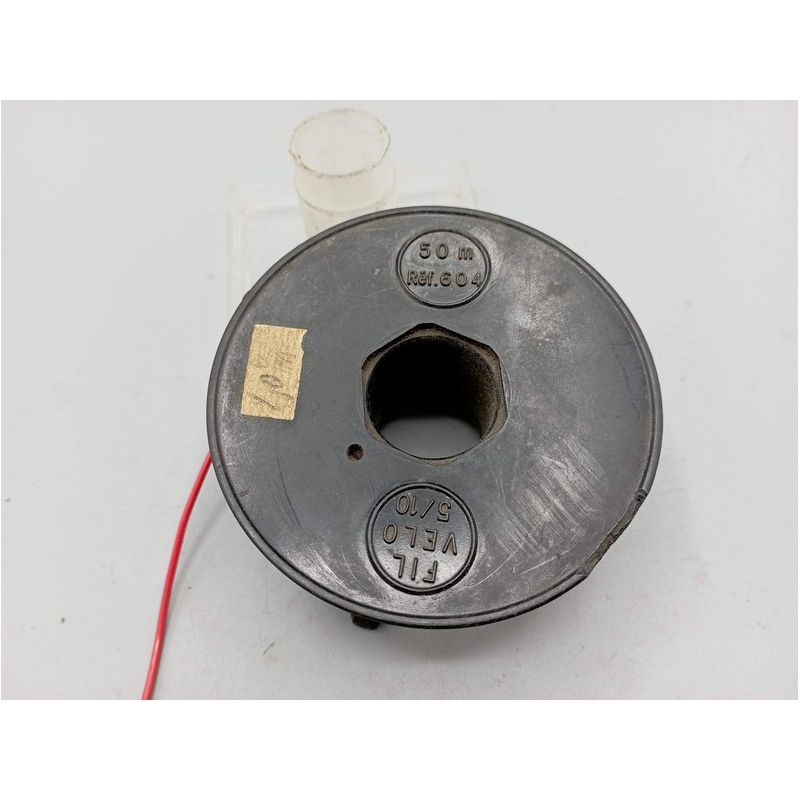Old stock! - Red electric wire, 2 m, ø 5/10, for bicycle lighting.