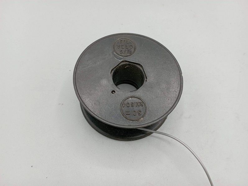 Old stock! - Grey electric wire, 2 m, ø 5/10, for bicycle lighting.