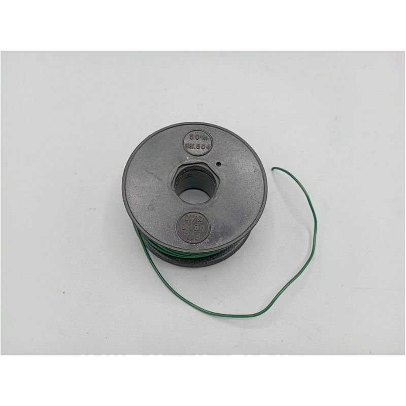 Old stock! - Green electric wire, 2 m, ø 5/10, for bicycle lighting.