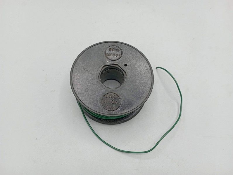 Old stock! - Green electric wire, 2 m, ø 5/10, for bicycle lighting.