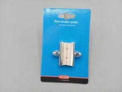 1 Pair of white caliper brake pads  for vintage bike 40 mm luxe