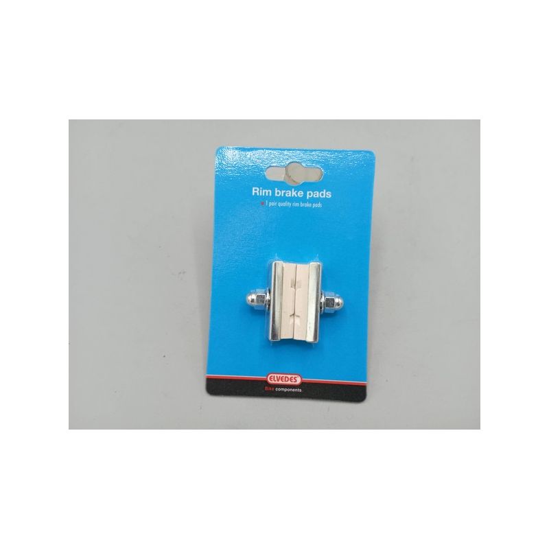 1 Pair of white caliper brake pads  for vintage bike 40 mm luxe